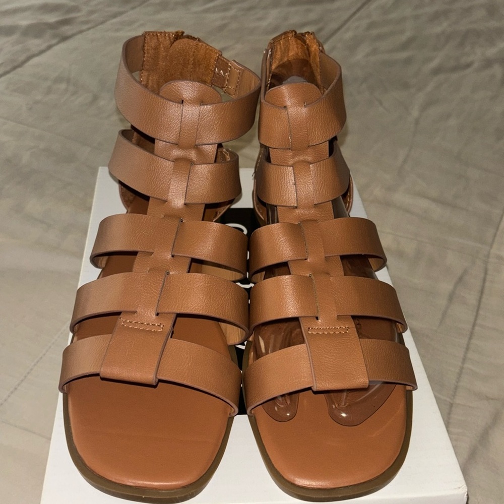 Brown gladiator sandals